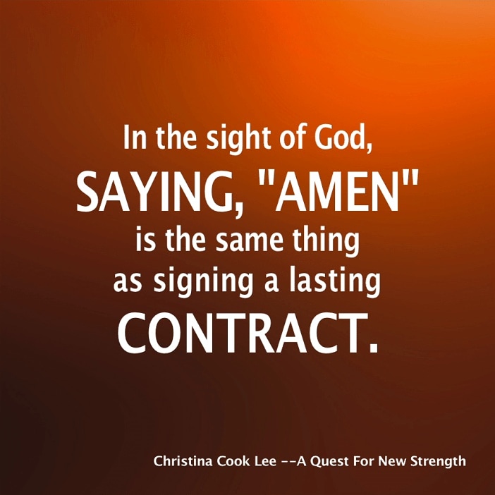 AMEN IS A COVENANT AGREEMENT